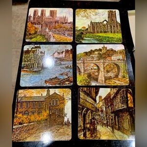 Vintage UK cork placemats. Cloverleaf in original box.